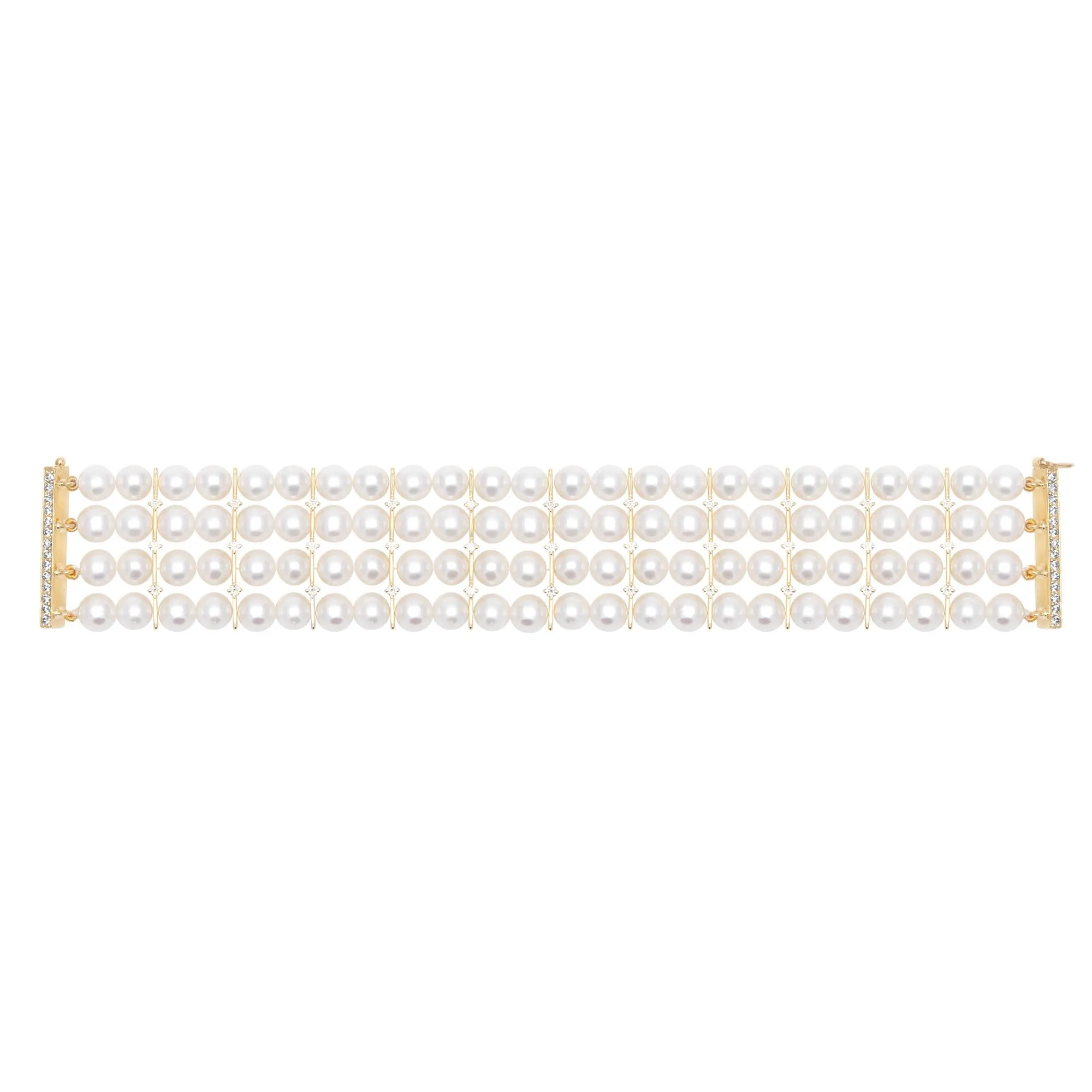 Bracelet - Freshwater Pearl And Diamond (2396A)