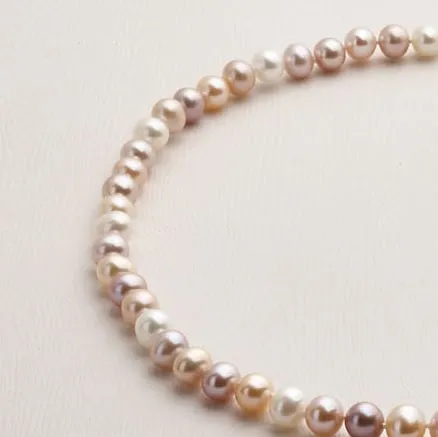Jersey Pearl 7mm Signature Multi-natural Freshwater Pearl 18" Necklace 1705218