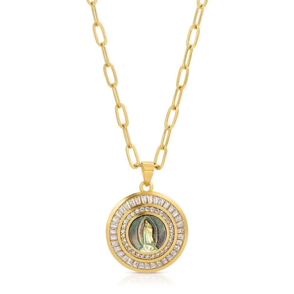 Joy Dravecky Mother Mary Necklace in Black