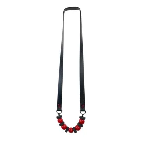 long chunky resin and rubber necklace