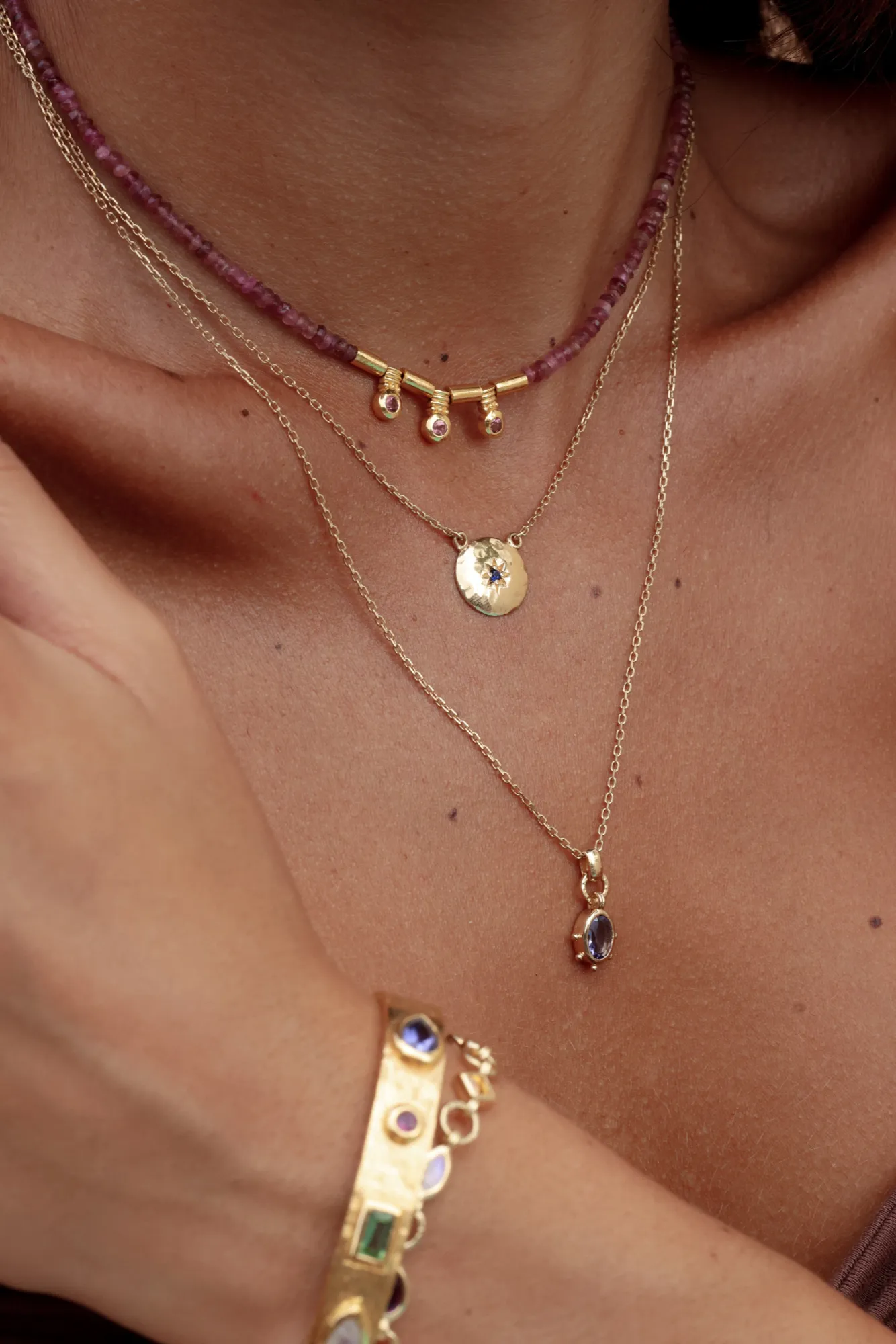 Mia Sapphire Silver Necklace