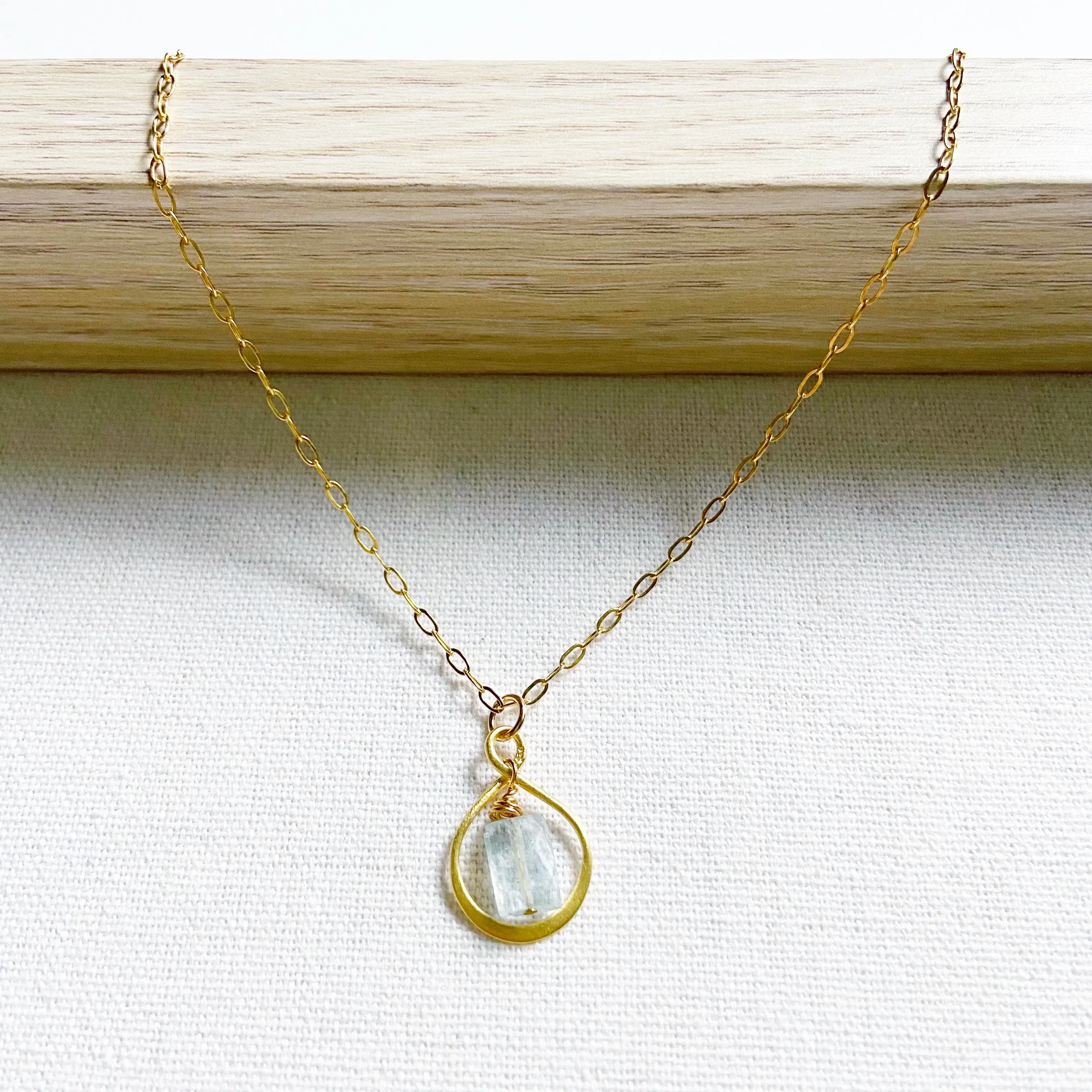 Mini Gemstone Infinity Short Necklace in Gold or Silver (16 inches)