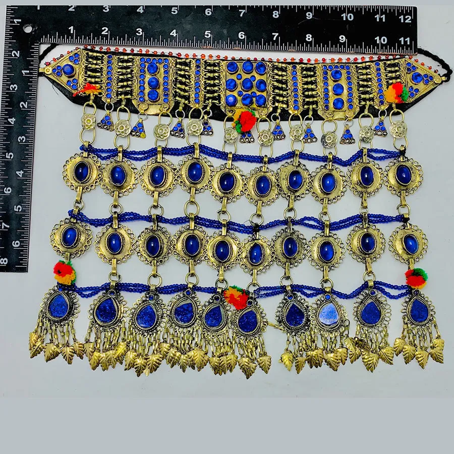 Tribal Kuchi Blue Stones Necklace