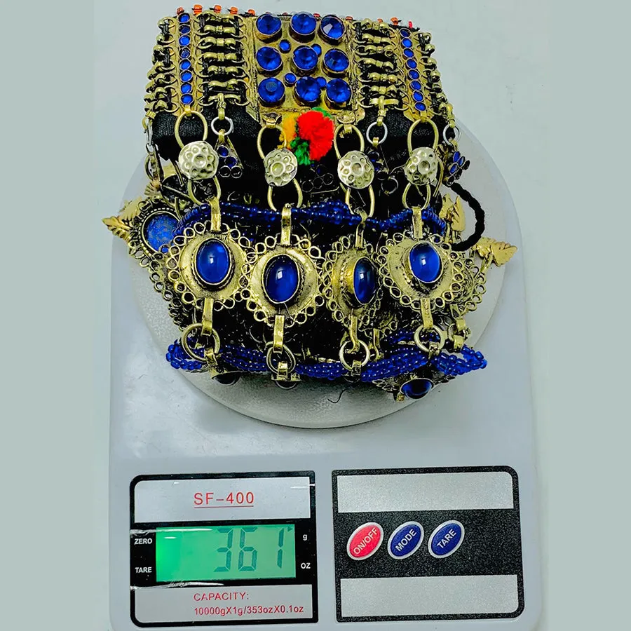 Tribal Kuchi Blue Stones Necklace